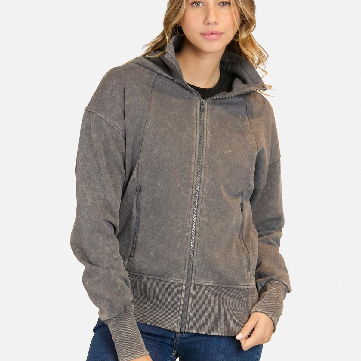 MAUI AND SONS - Poleron FZ Flow Gris Mujer Maui And Sons - Gris