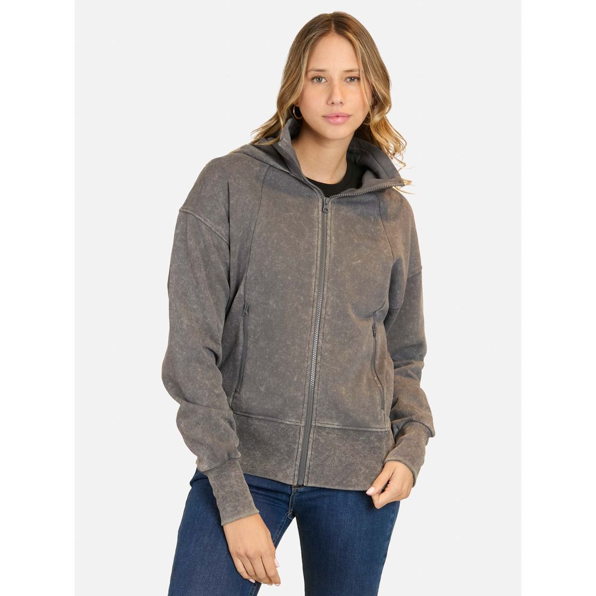 MAUI AND SONS - Poleron FZ Flow Gris Mujer Maui And Sons - Gris