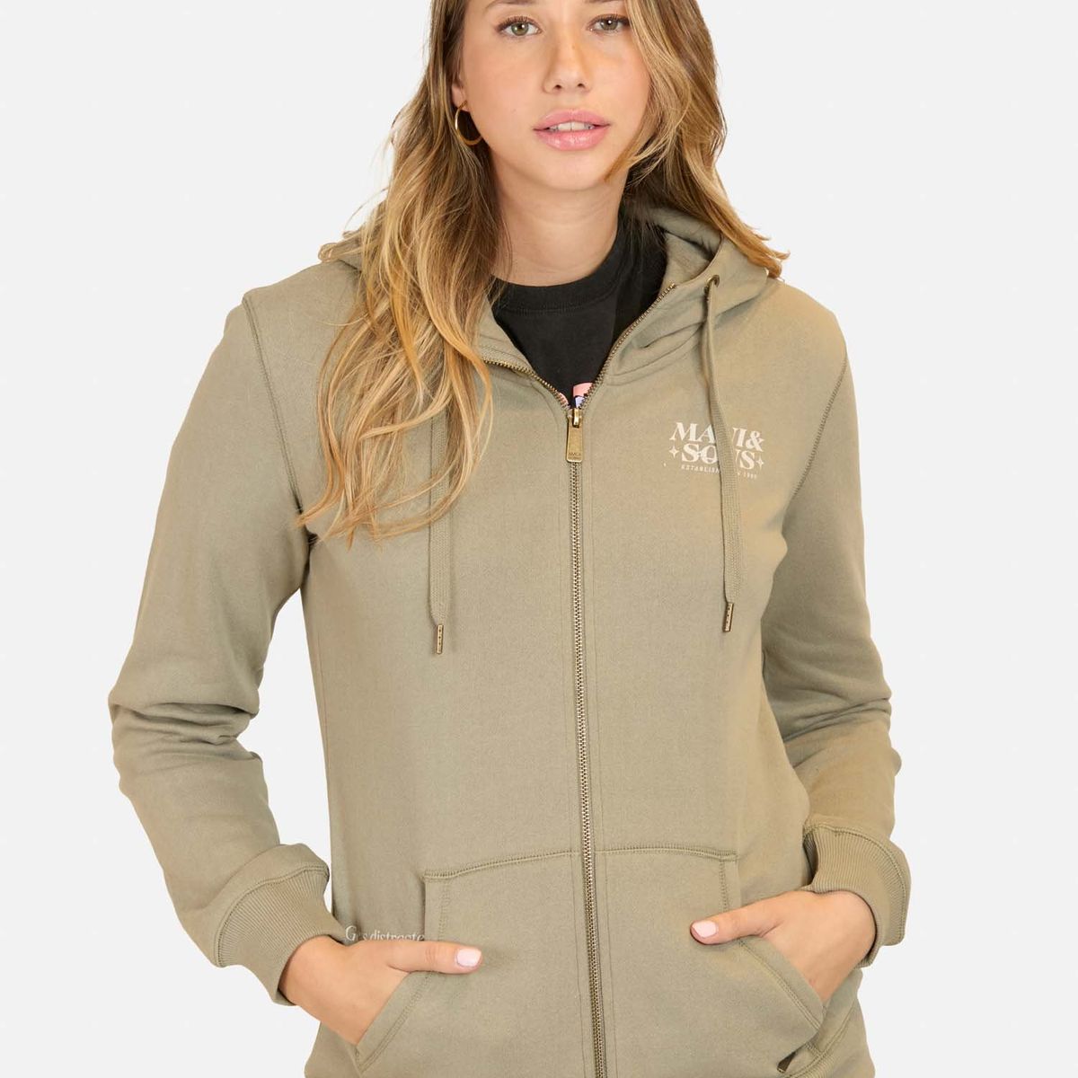 MAUI AND SONS - Poleron FZ Gravity Verde Mujer Maui And Sons - Verde