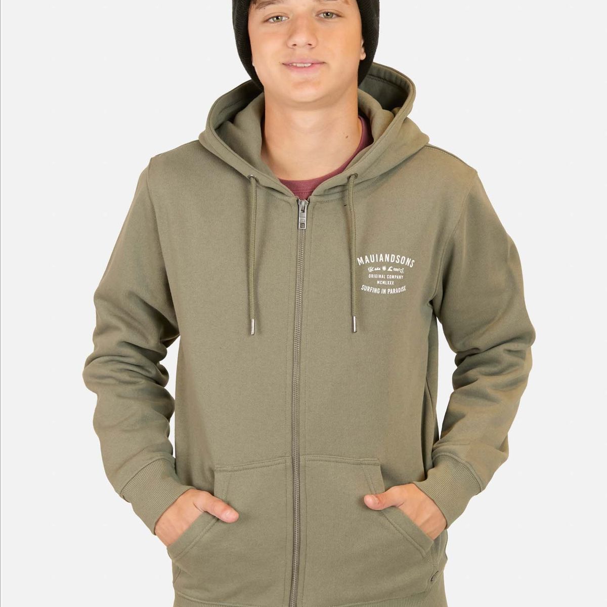 MAUI AND SONS - Poleron FZ Hang Verde Infantil Maui And Sons - Verde