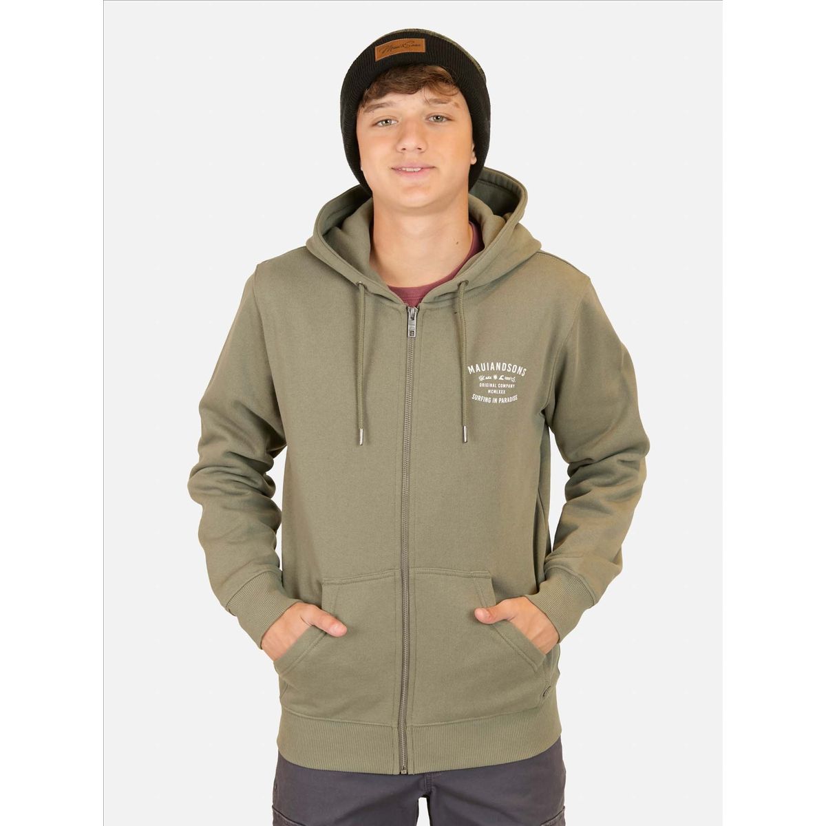 MAUI AND SONS - Poleron FZ Hang Verde Infantil Maui And Sons - Verde