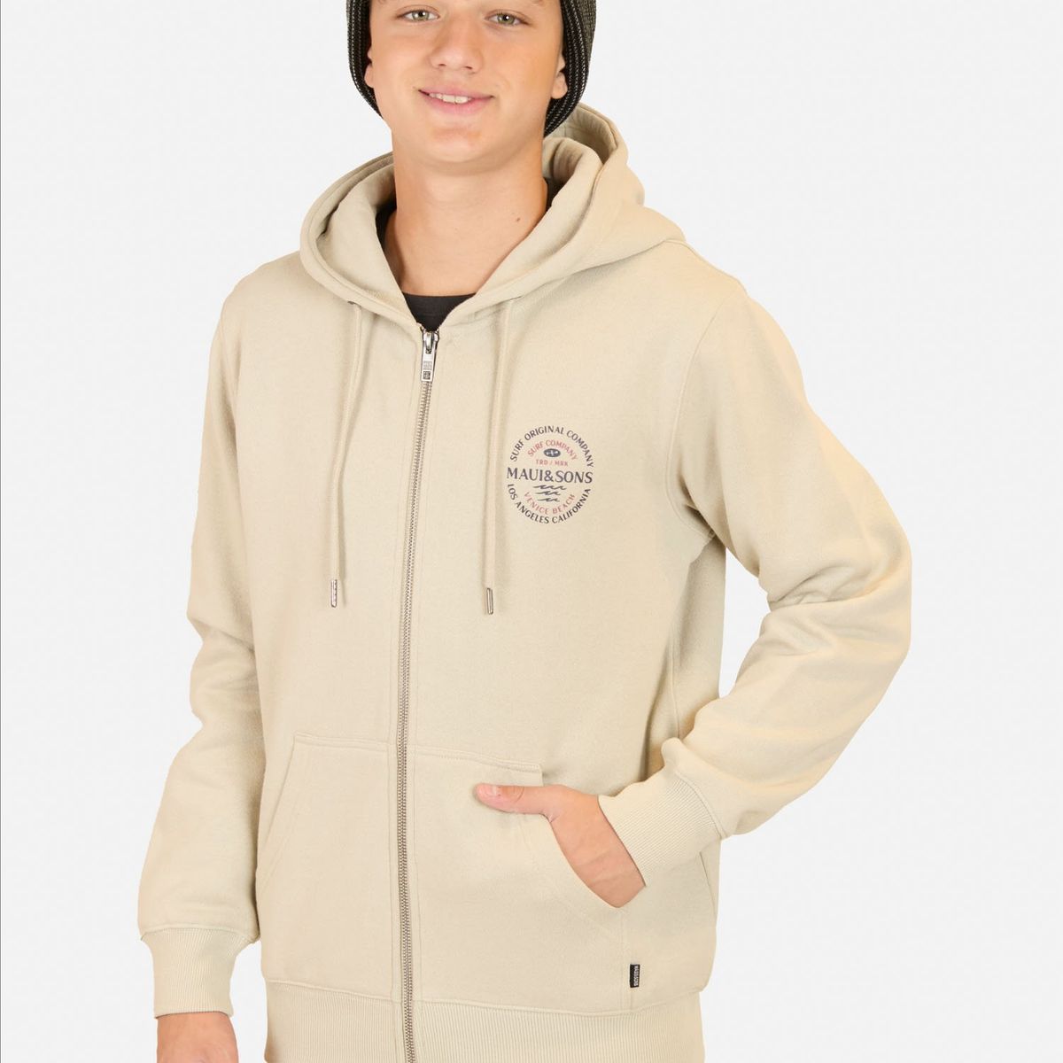 MAUI AND SONS - Poleron FZ Spirit Beige Infantil Maui And Sons - Beige