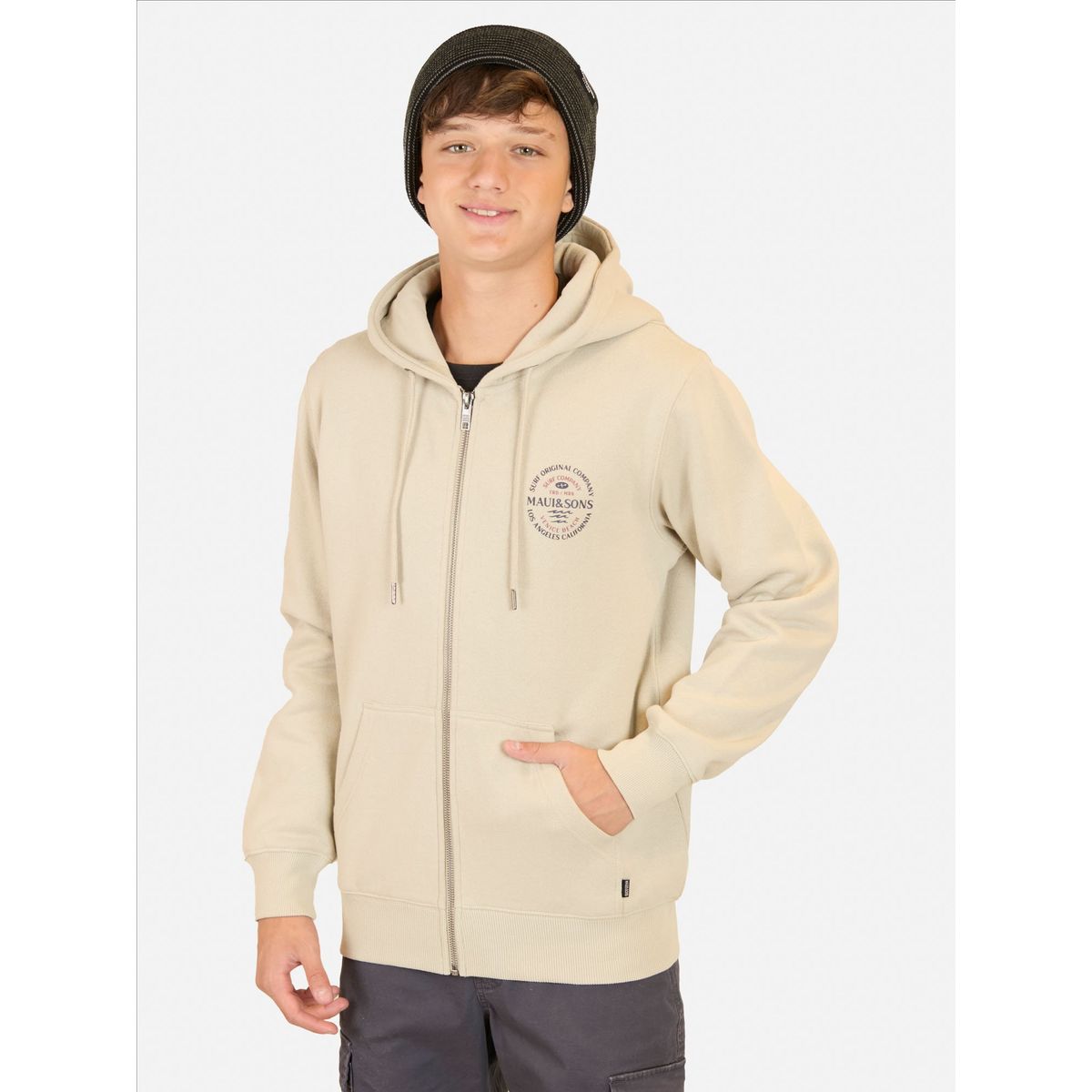 MAUI AND SONS - Poleron FZ Spirit Beige Infantil Maui And Sons - Beige