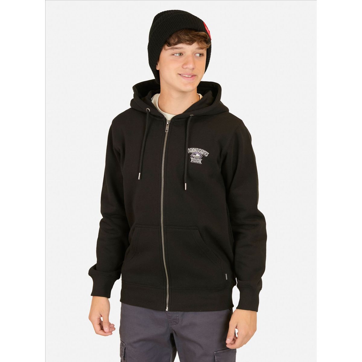 MAUI AND SONS - Poleron FZ Ride Negro Infantil Maui And Sons