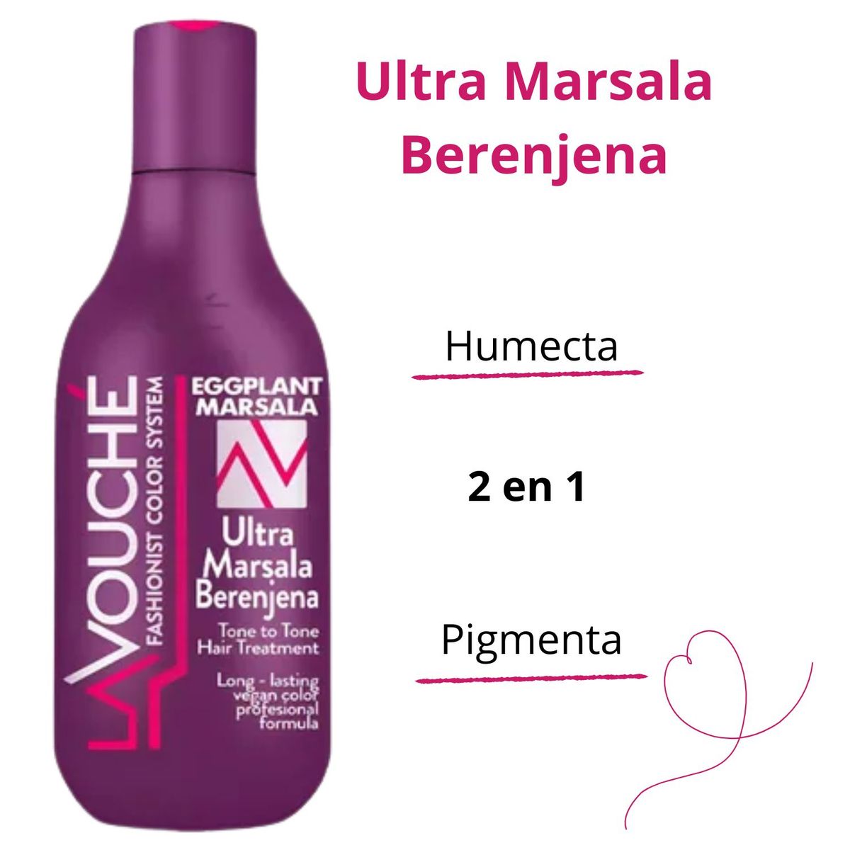 GENERICO - Tratamiento Matizador Ultra Marsala Berenjena 300ml  lavouche Brillo