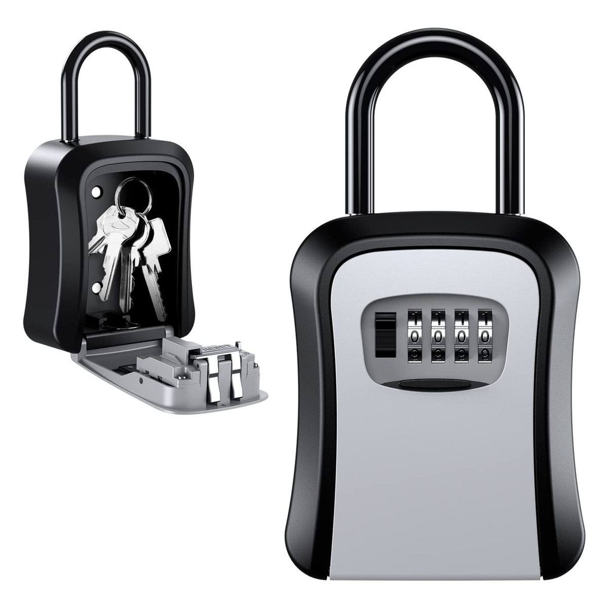 GENERICO - Gris Caja De Seguridad Para Llaves De 4 Dígitos Para Hogar