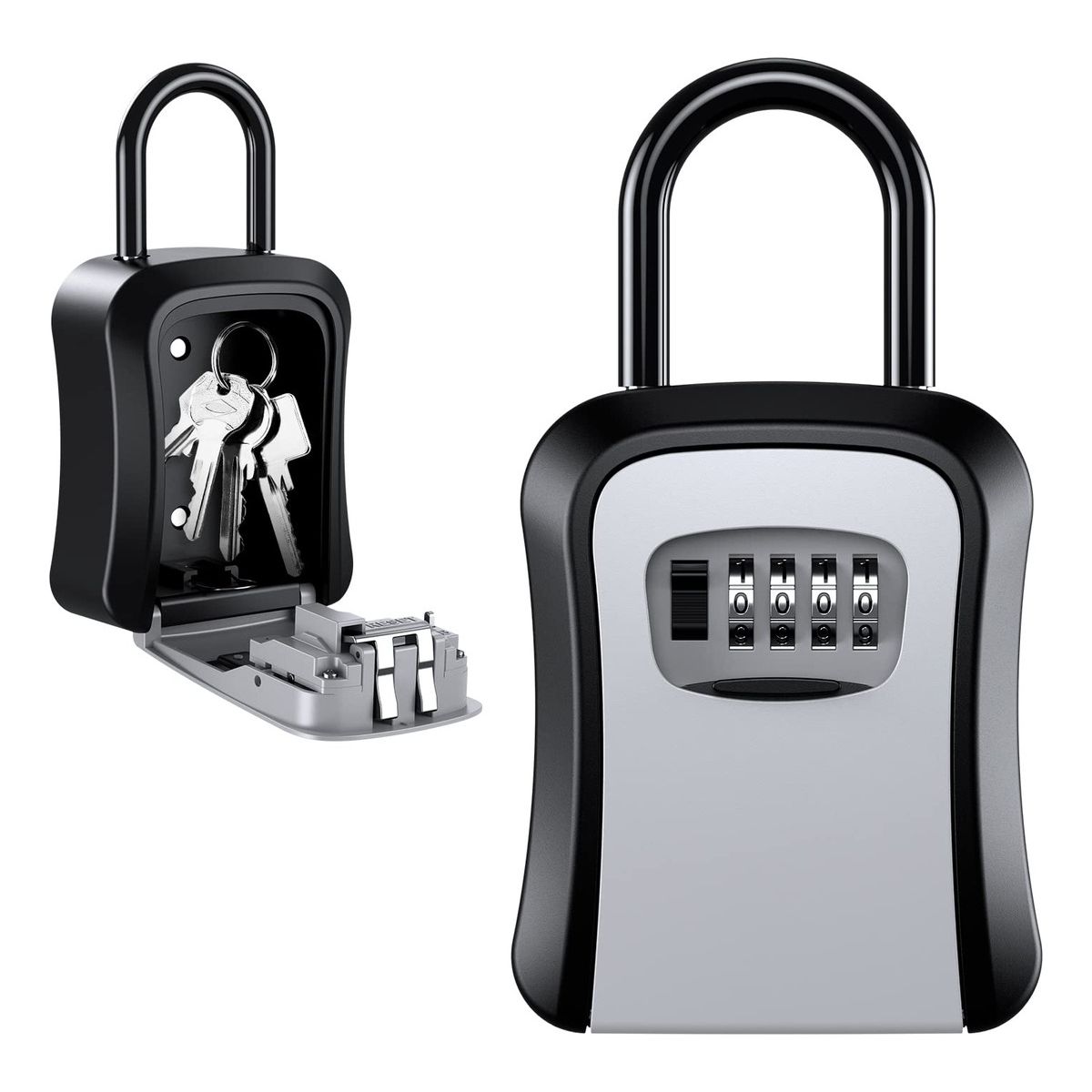GENERICO - Gris Caja De Seguridad Para Llaves De 4 Dígitos Para Hogar