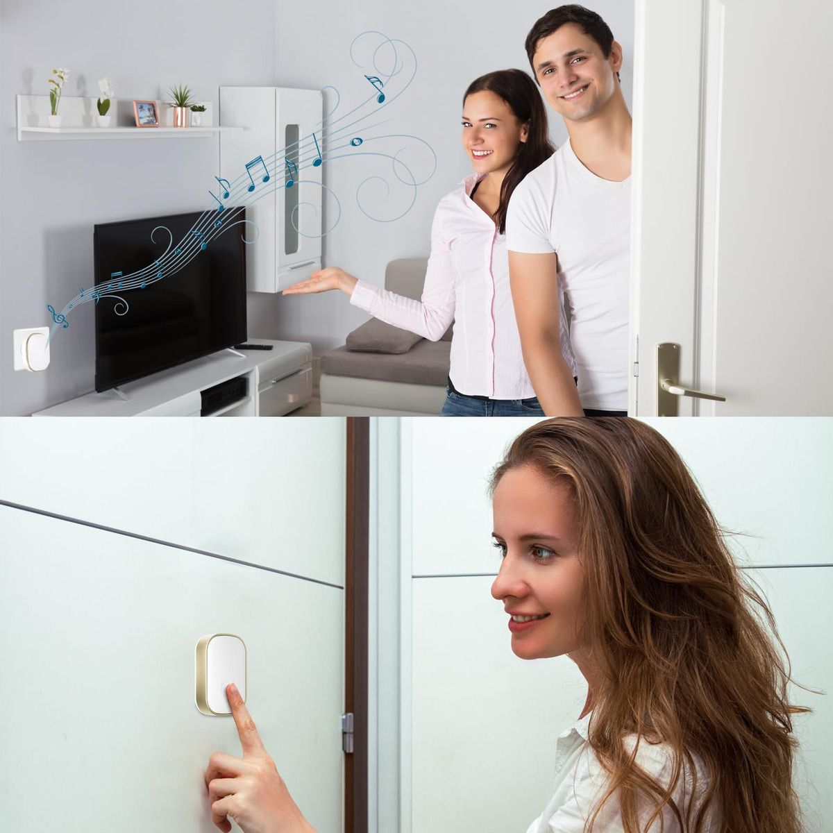 GENERICO - Timbre Inalámbrico Impermeable 300m Rango Para Hogar Oficina