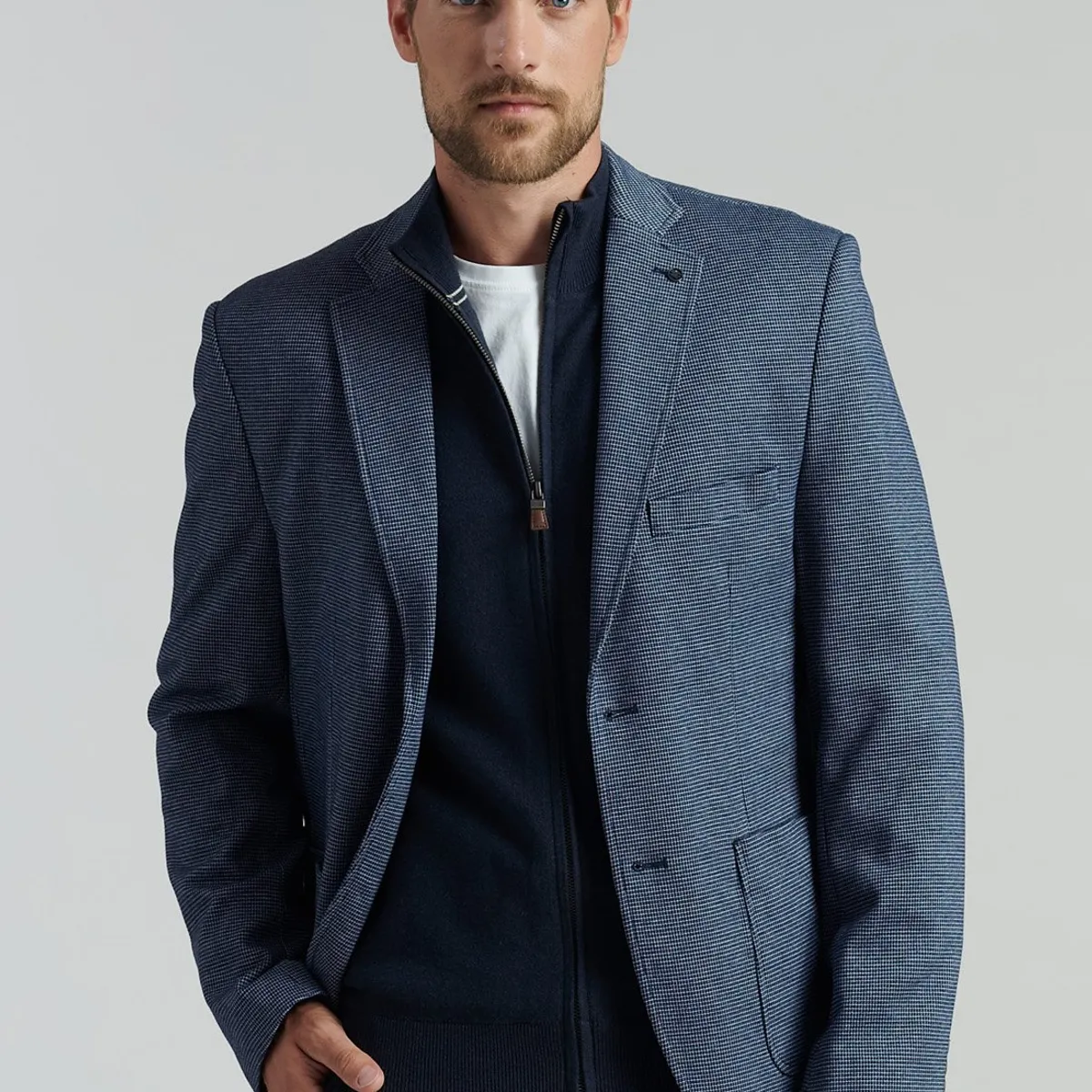 FEROUCH - Blazer Jackson Smart Casual Azul Ferouch