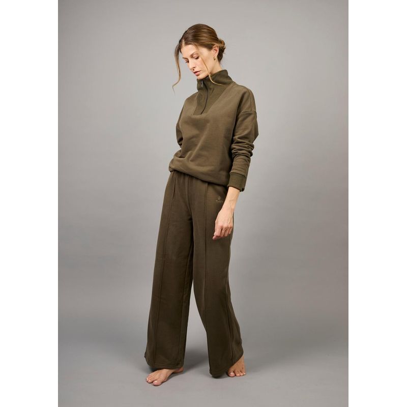 THEA - Poleron Half Zip Nott Verde Musgo