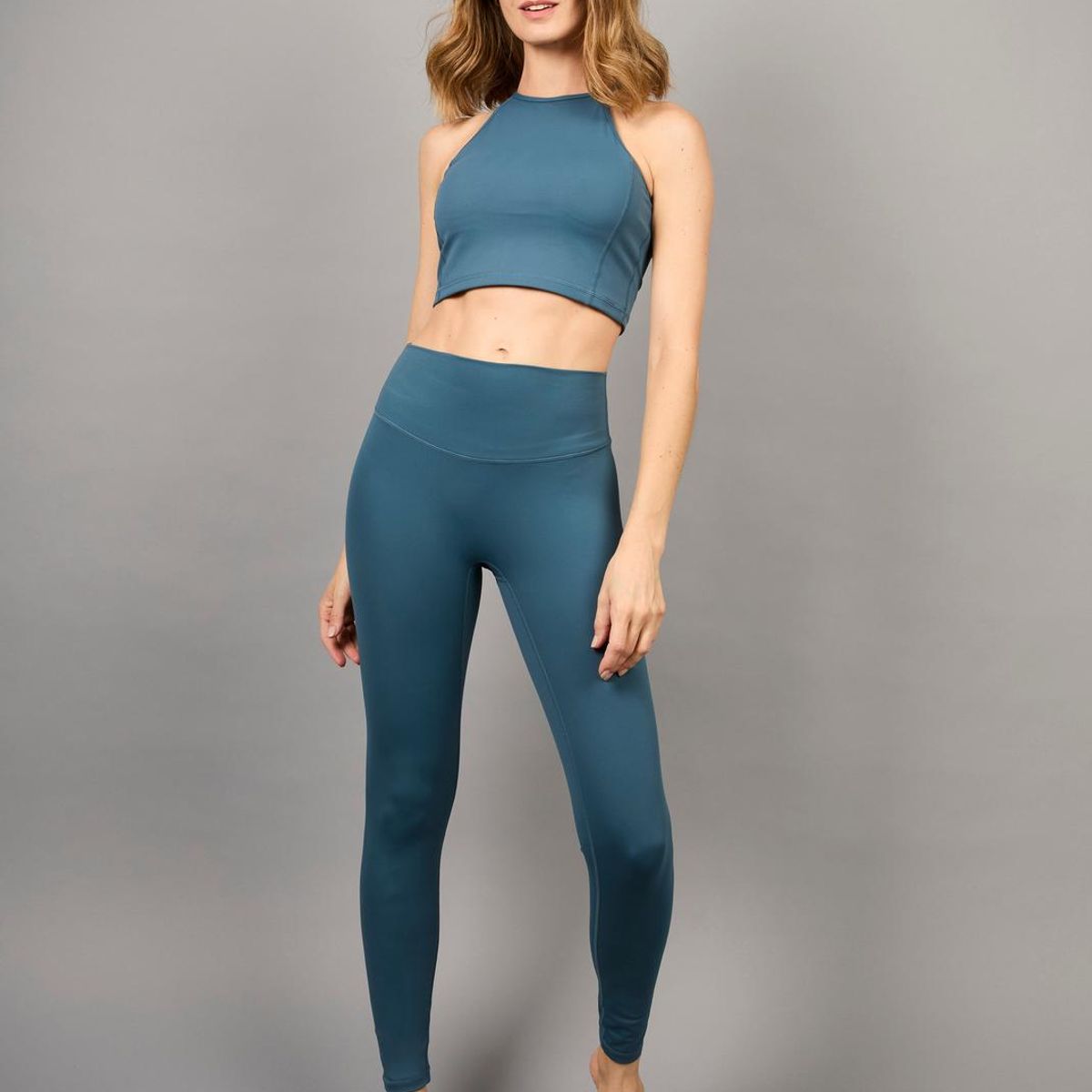 THEA - Legging Largo 7/8 Sin Costura Frontal Pax Deep Teal