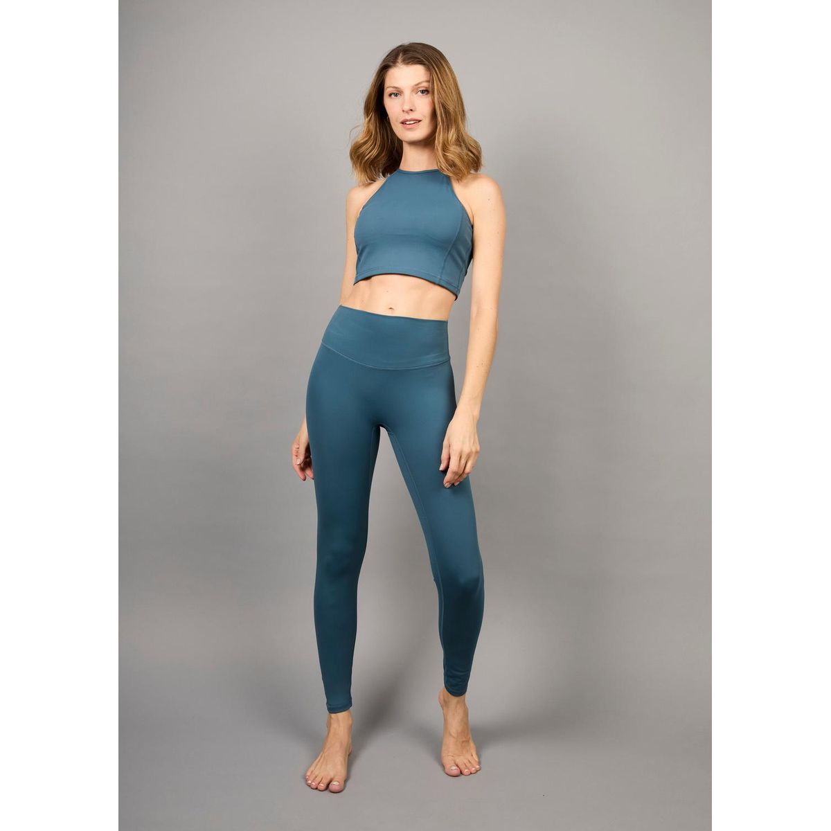 THEA - Legging Largo 7/8 Sin Costura Frontal Pax Deep Teal