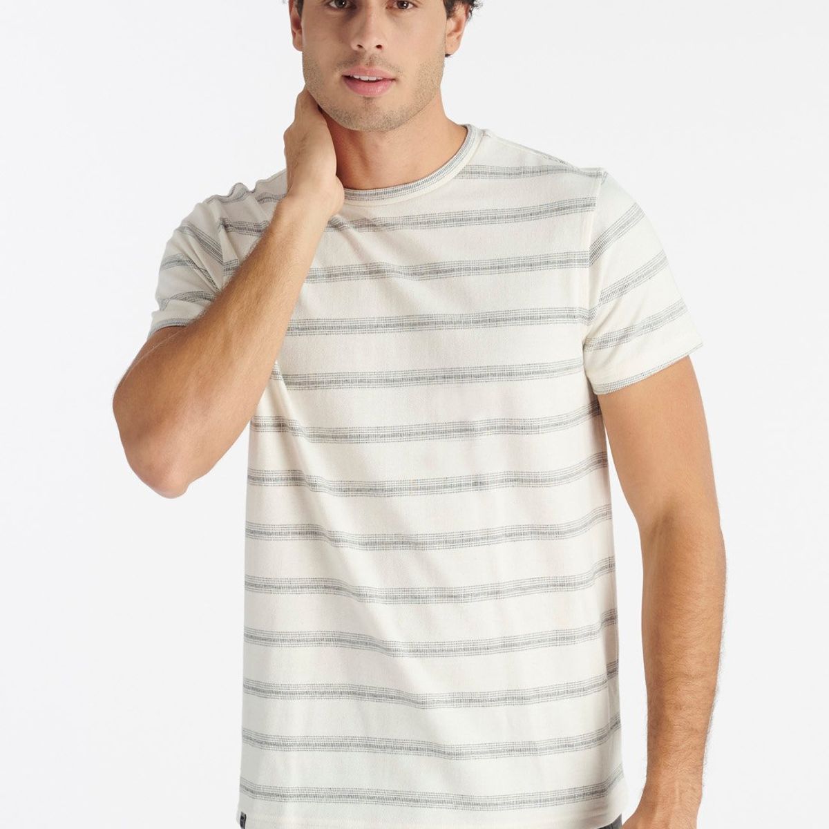 NIMTU - Polera Stripe Casual Beige Nimtu