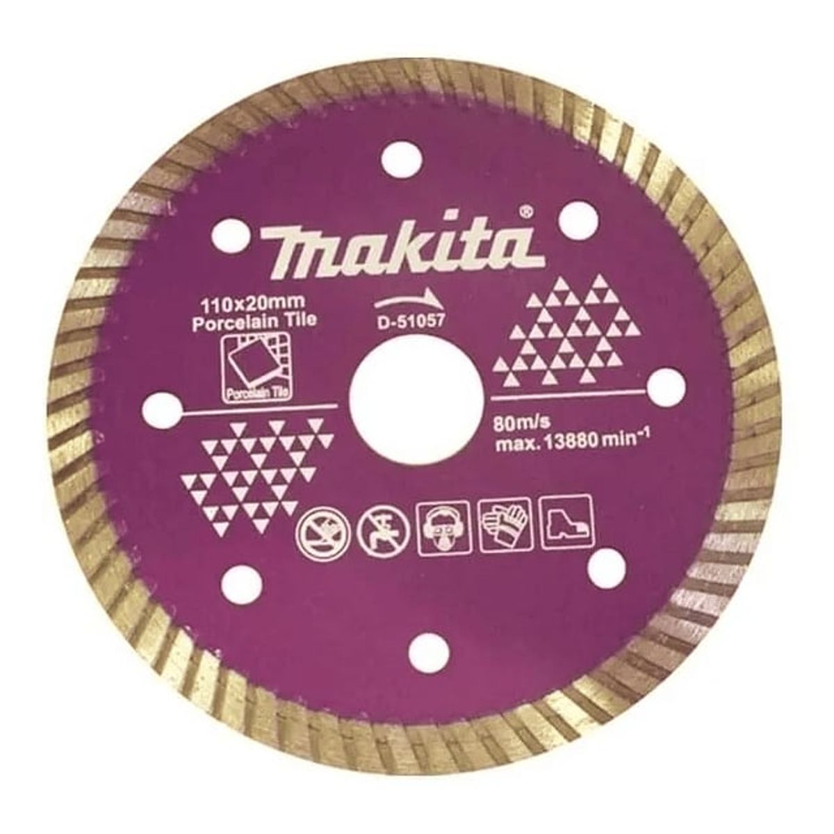 MAKITA - Disco Diamantado Porcelanato 110x20mm Turbo Makita D-51057