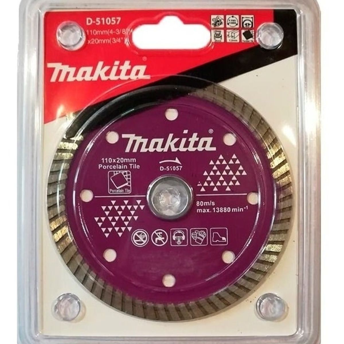 MAKITA - Disco Diamantado Porcelanato 110x20mm Turbo Makita D-51057