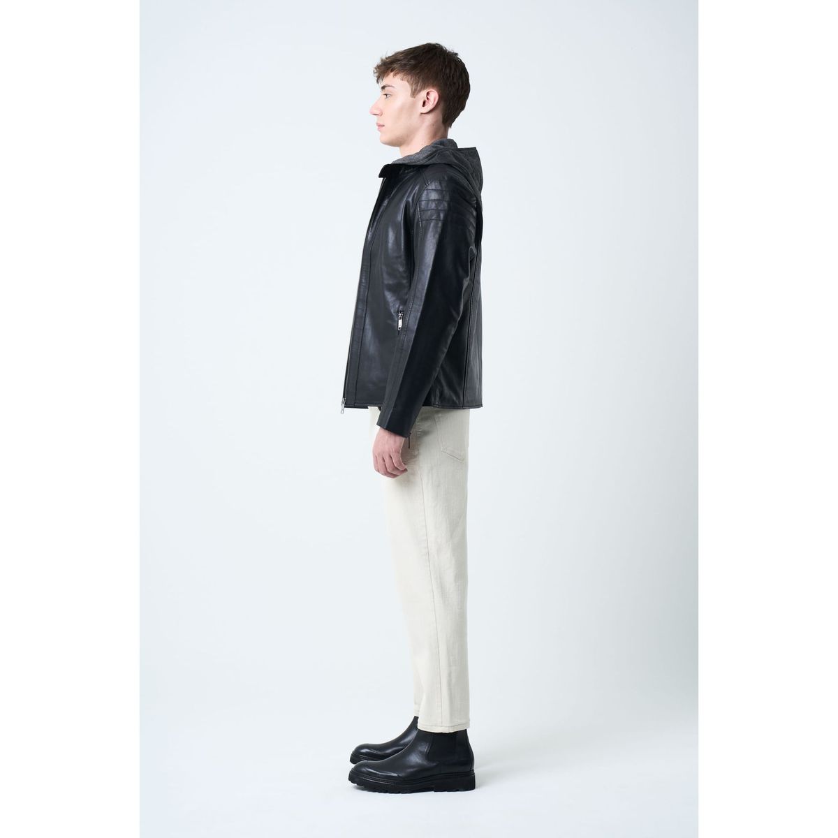 VELEZ - Vélez Chaqueta Belmont 2 Cuero Liso Hombre Semi Ajustada Negro