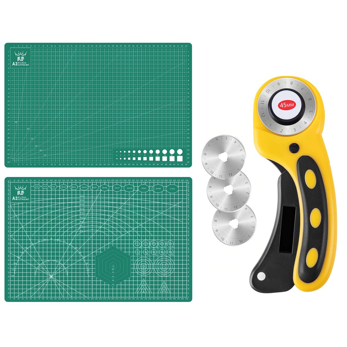 RD - Base Salvacorte A3 30x45cm + Cortador Rotativo + 3c Verde