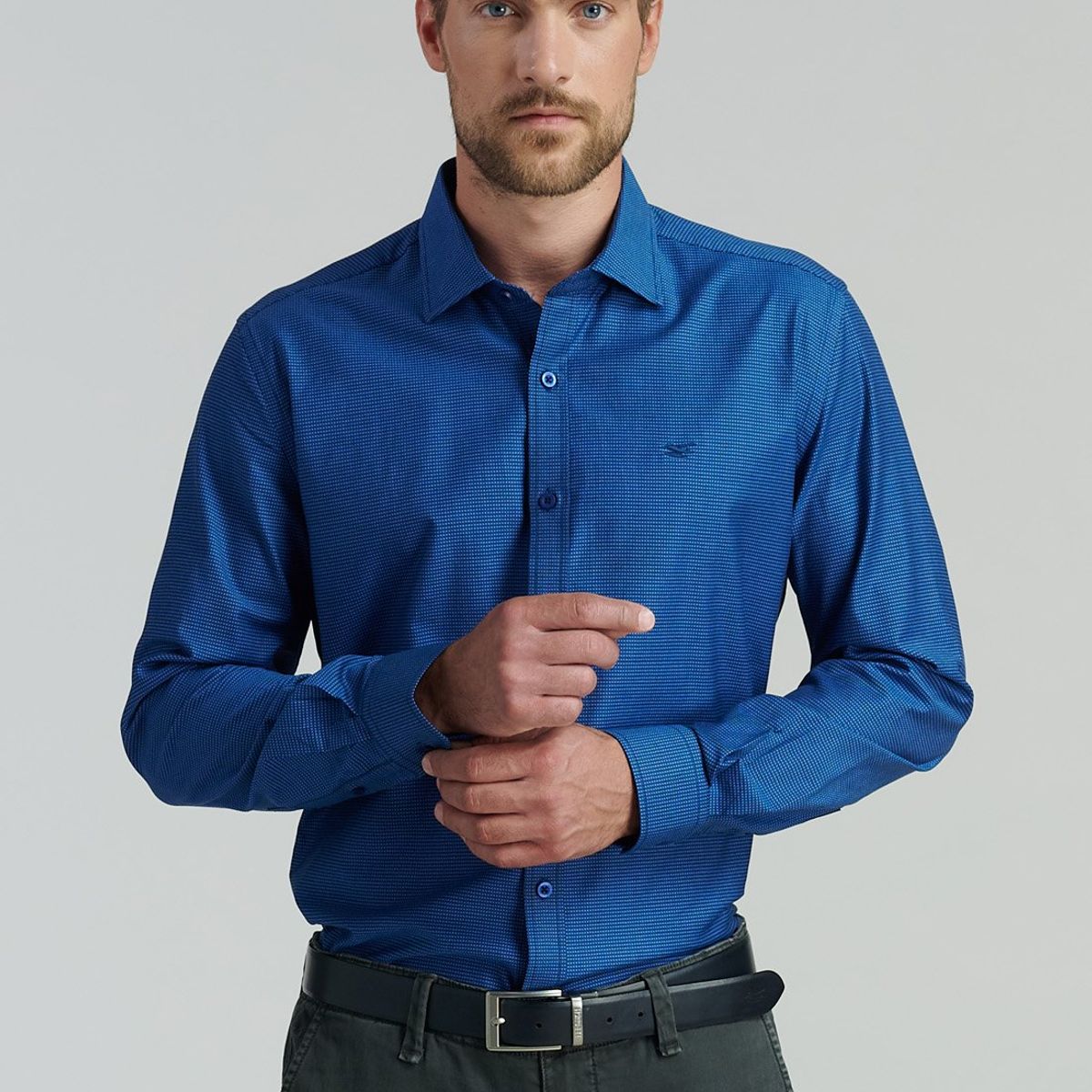 FEROUCH - Camisa Arkansas Smart Casual Azul Ferouch