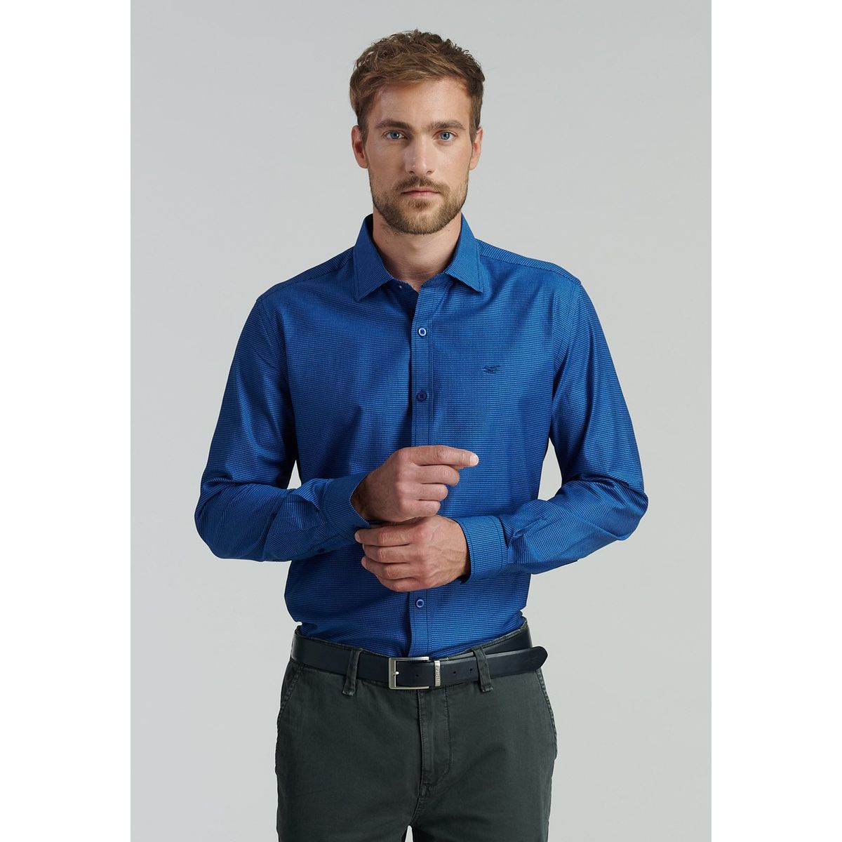 FEROUCH - Camisa Arkansas Smart Casual Azul Ferouch