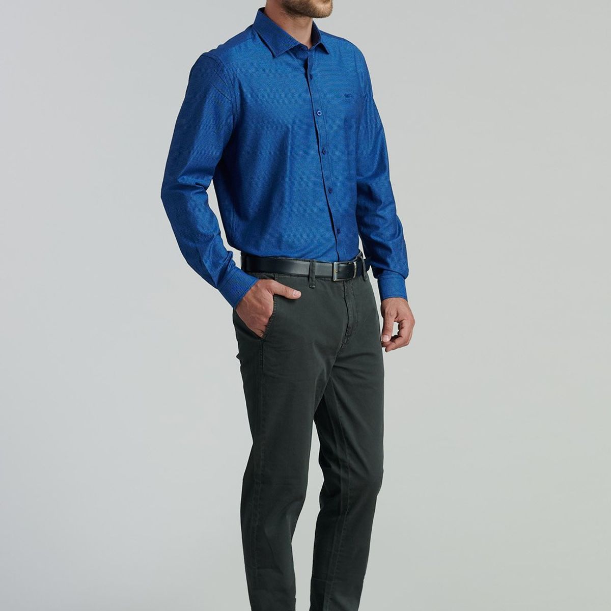 FEROUCH - Camisa Arkansas Smart Casual Azul Ferouch