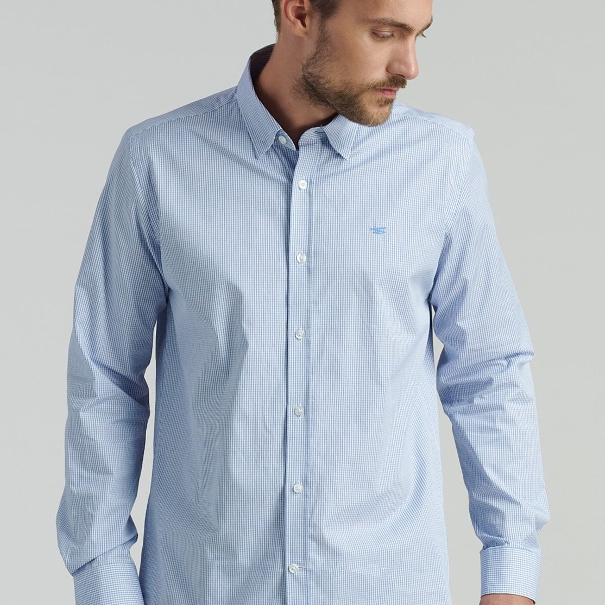 FEROUCH - Camisa Baltimore Smart Casual Azul Ferouch