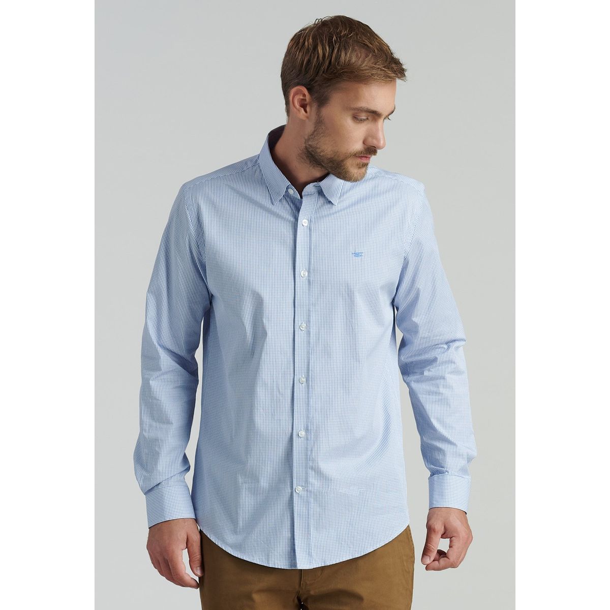 FEROUCH - Camisa Baltimore Smart Casual Azul Ferouch