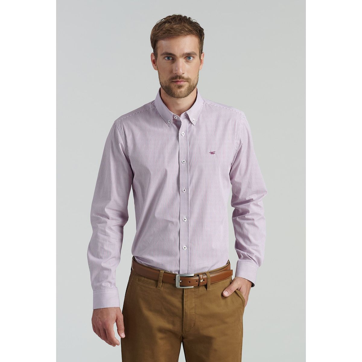 FEROUCH - Camisa Chicago Smart Casual Morado Ferouch