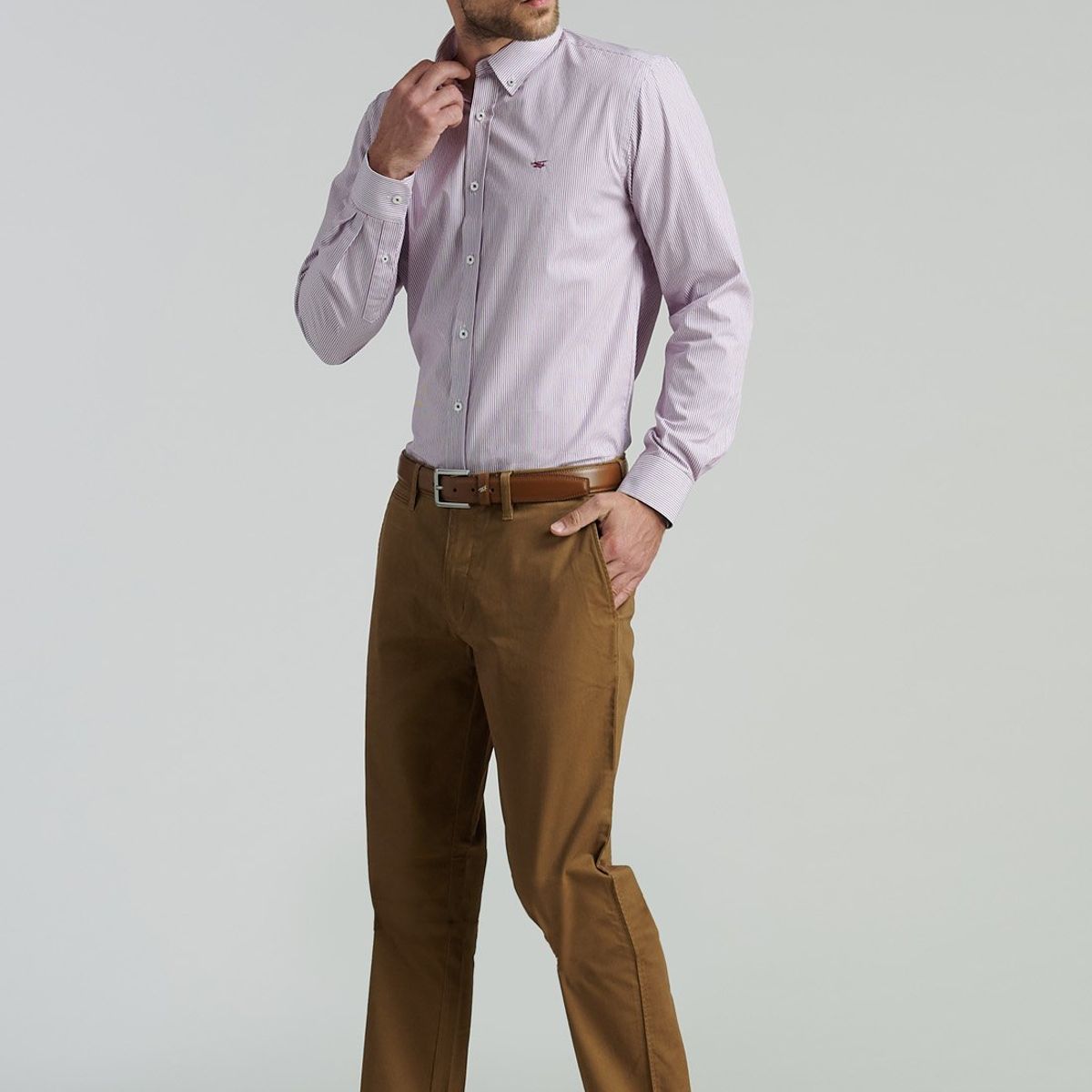 FEROUCH - Camisa Chicago Smart Casual Morado Ferouch