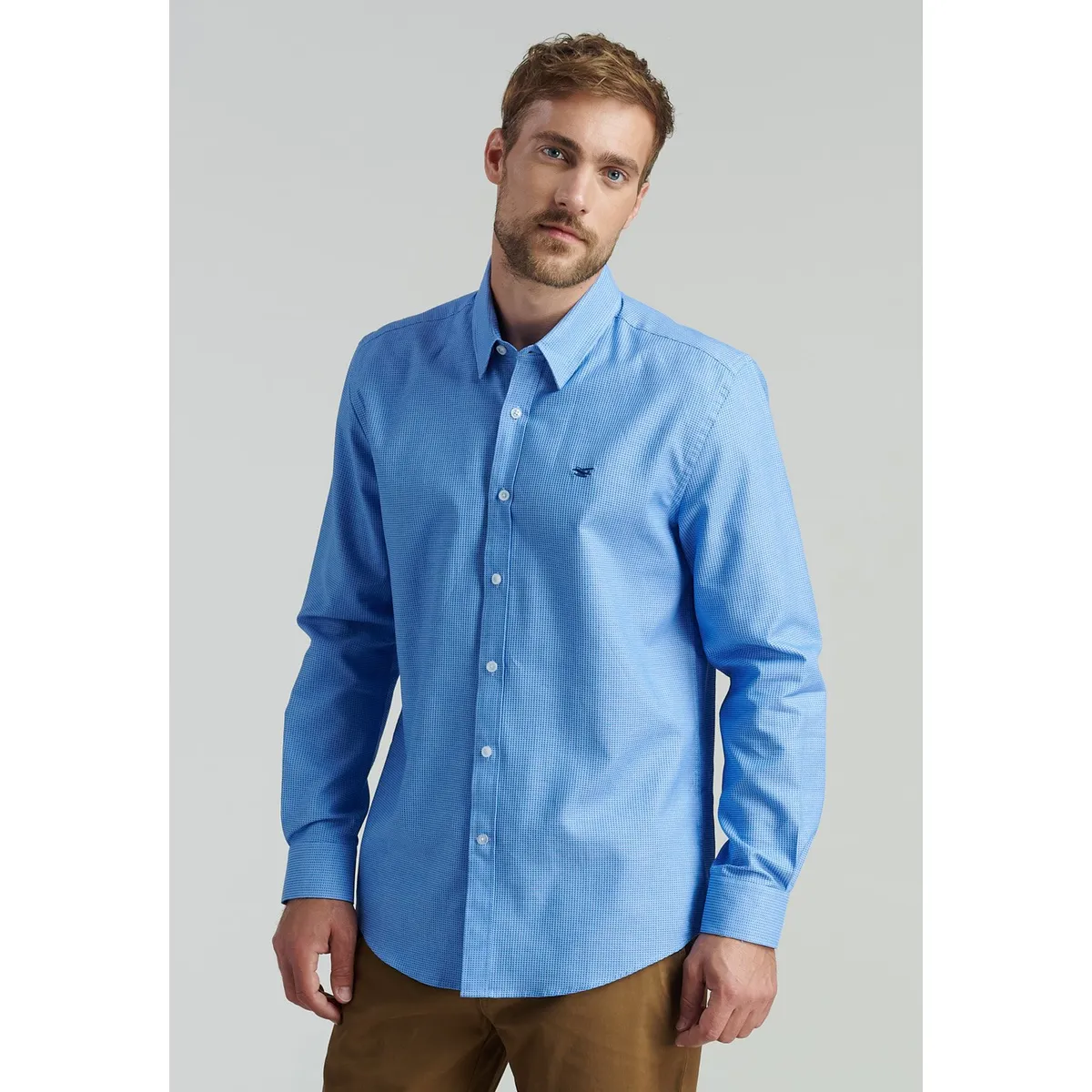 FEROUCH - Camisa Anniston Smart Casual Azul Ferouch