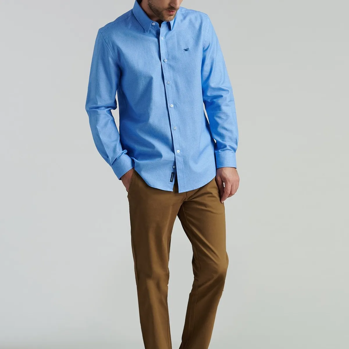 FEROUCH - Camisa Anniston Smart Casual Azul Ferouch