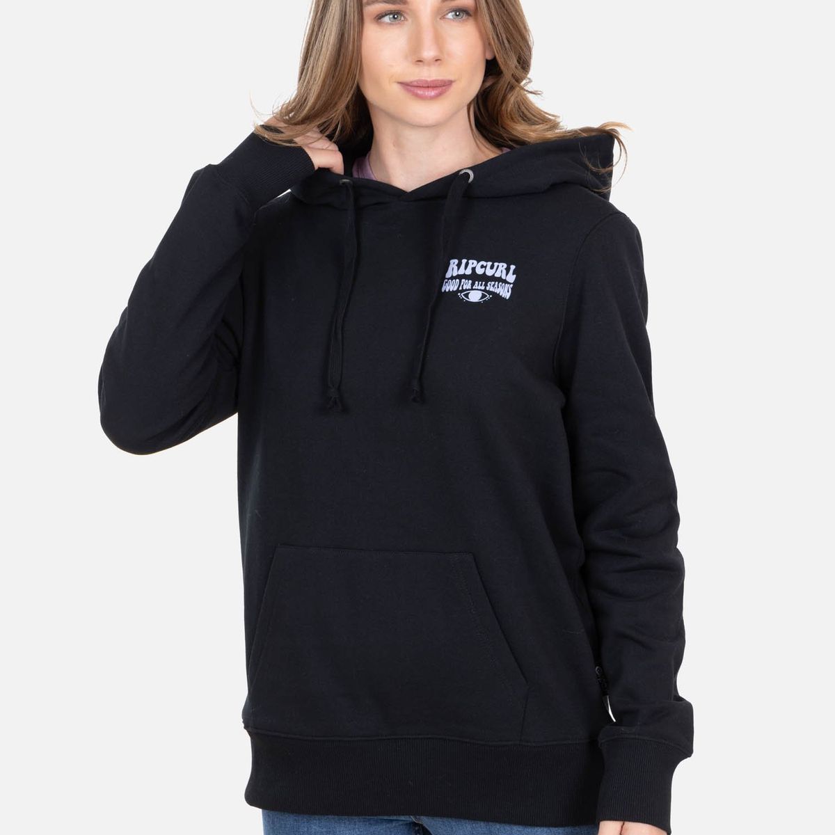 RIP CURL - Poleron Canguro Good For All Seasons Negro Mujer Rip Curl - Negro