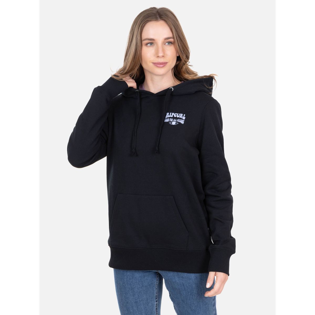 RIP CURL - Poleron Canguro Good For All Seasons Negro Mujer Rip Curl - Negro