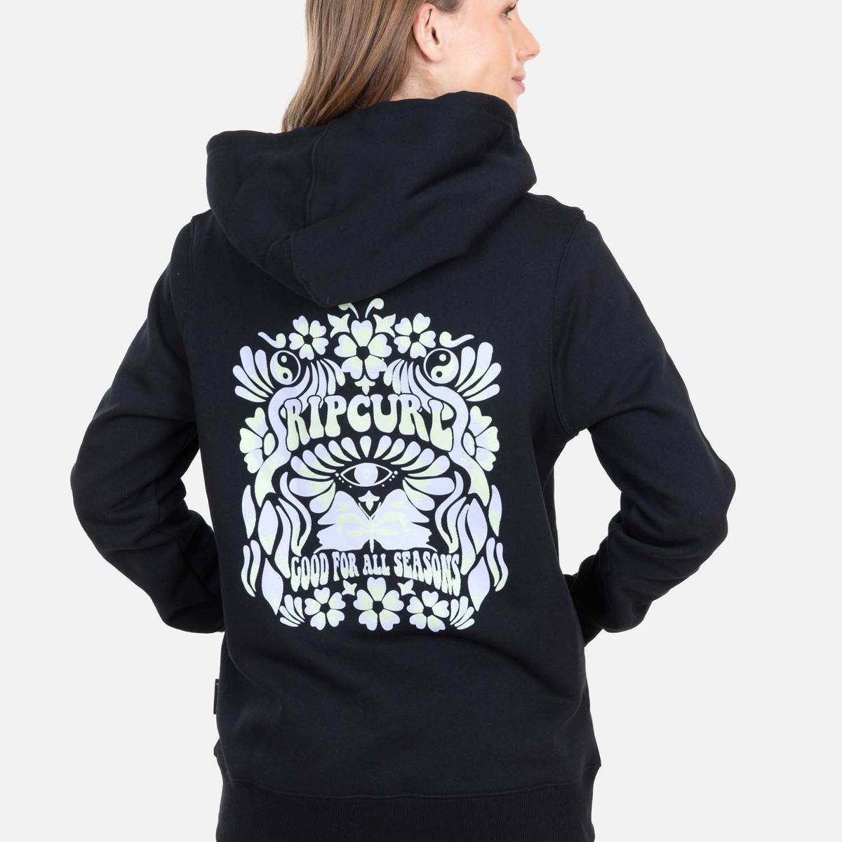 RIP CURL - Poleron Canguro Good For All Seasons Negro Mujer Rip Curl - Negro