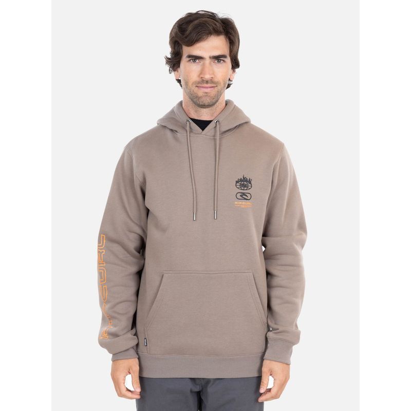RIP CURL - Poleron Canguro Swellx Café Hombre Rip Curl - Café