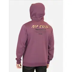 RIP CURL - Poleron Canguro Quest Stacked Hoodie Burdeo Hombre - Morado