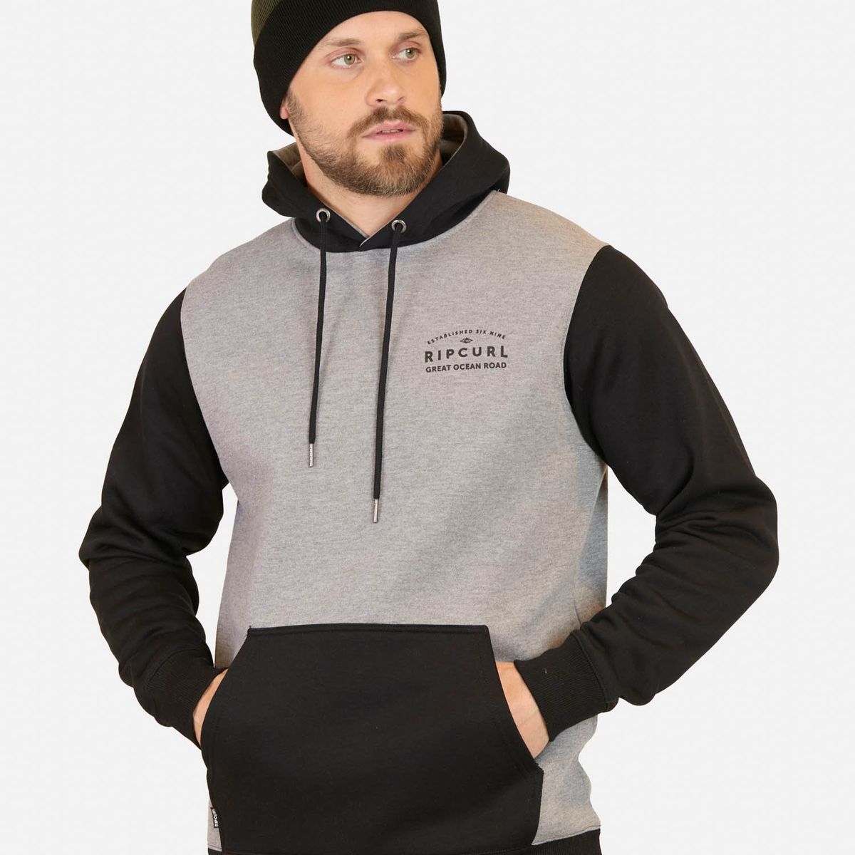 RIP CURL - Poleron Canguro Surfly Gris Hombre Rip Curl - Gris