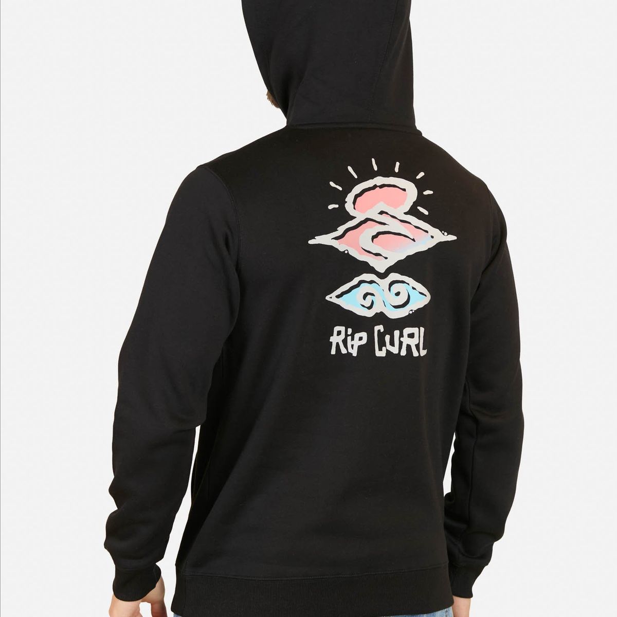 RIP CURL - Poleron Canguro The Search Negro Hombre Rip Curl - Negro