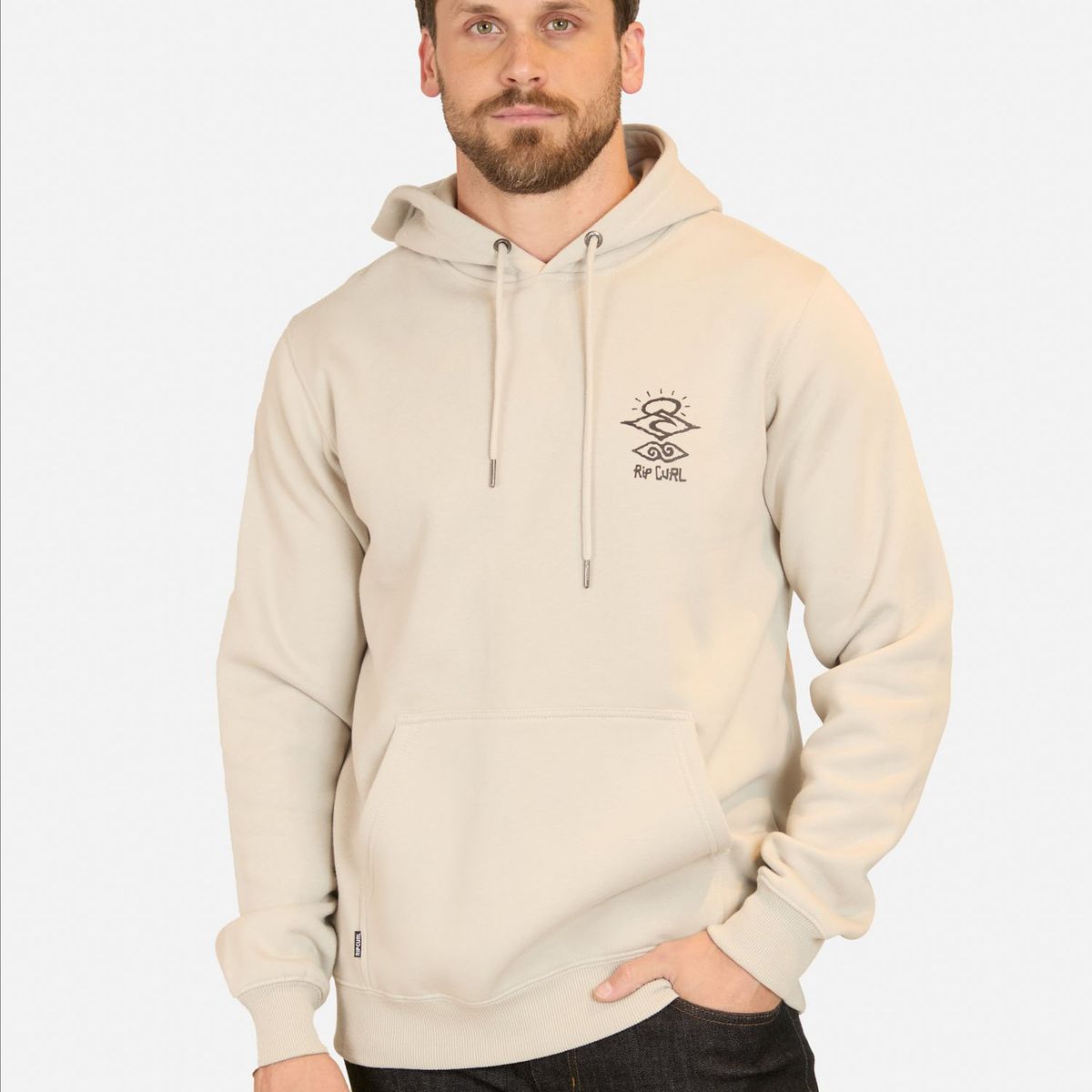 RIP CURL - Poleron Canguro The Search Gris Hombre Rip Curl - Gris.