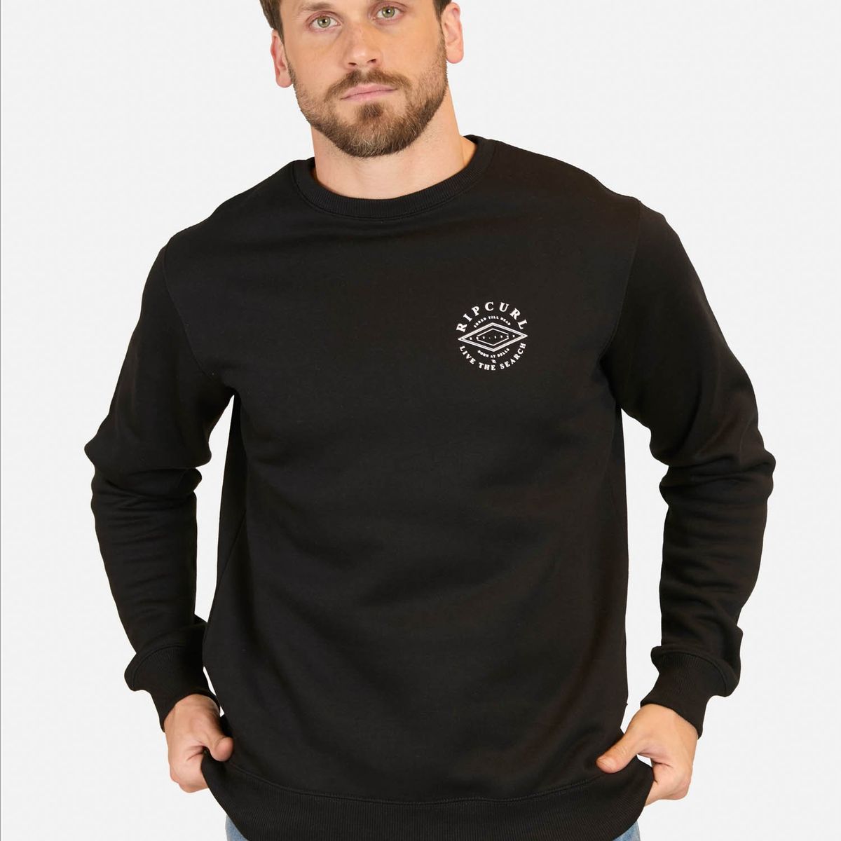 RIP CURL - Poleron CR Zenrip Negro Hombre Rip Curl - Negro