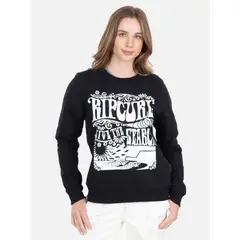 RIP CURL - Poleron CR Live The Serch Crew Negro Mujer - Negro