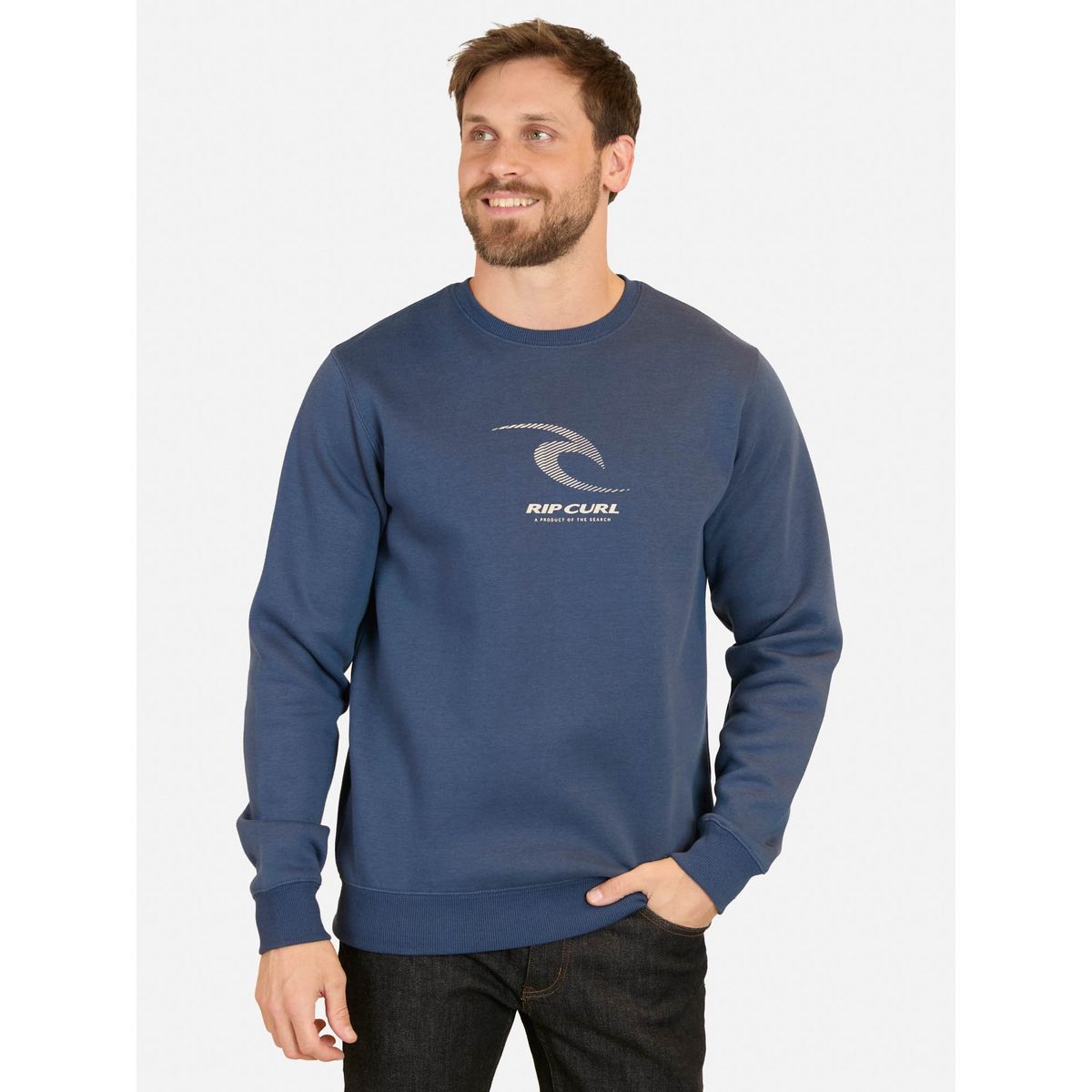 RIP CURL - Poleron CR Search Art Crew Azul Hombre Rip Curl - Azul