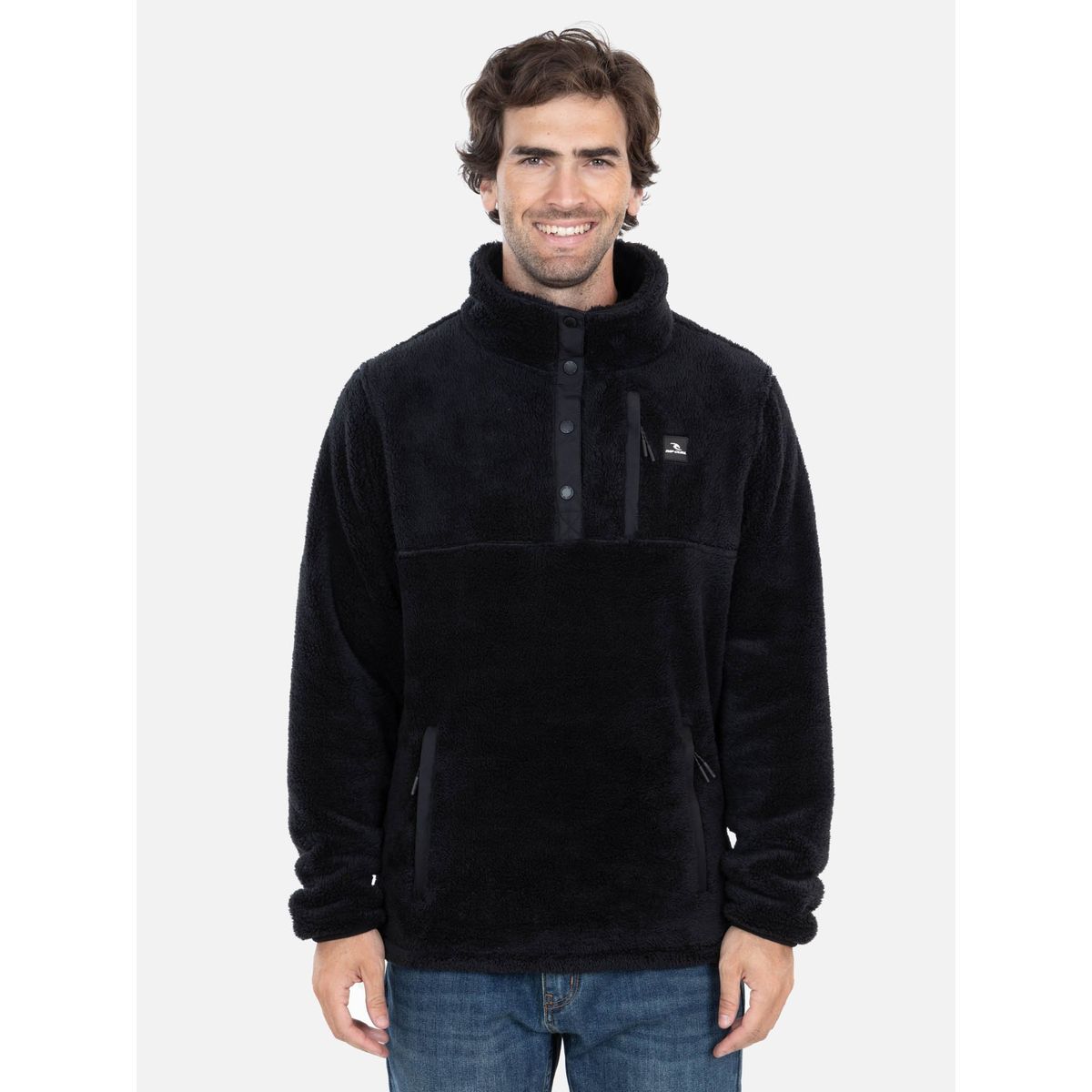 RIP CURL - Poleron Chiporro Nui Rc Negro Hombre Rip Curl - Negro