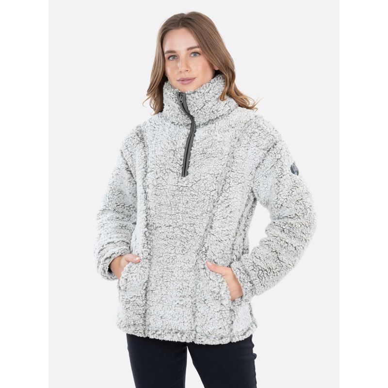RIP CURL - Poleron Chiporro Wilderness Gris-Claro Mujer Rip Curl - Gris.