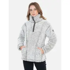 RIP CURL - Poleron Chiporro Wilderness Gris-Claro Mujer - Gris.