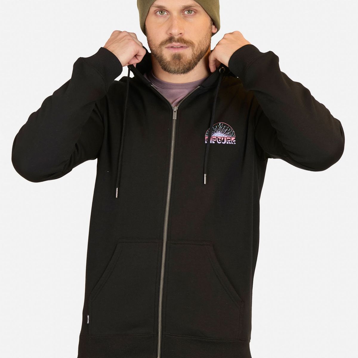 RIP CURL - Poleron FZ Rc Surfing Company Negro Hombre Rip Curl - Negro.