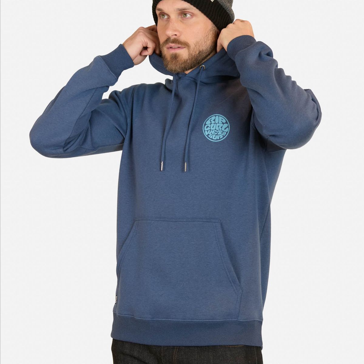 RIP CURL - Poleron Canguro Wetsuits Logo Azul Hombre Rip Curl - Azul