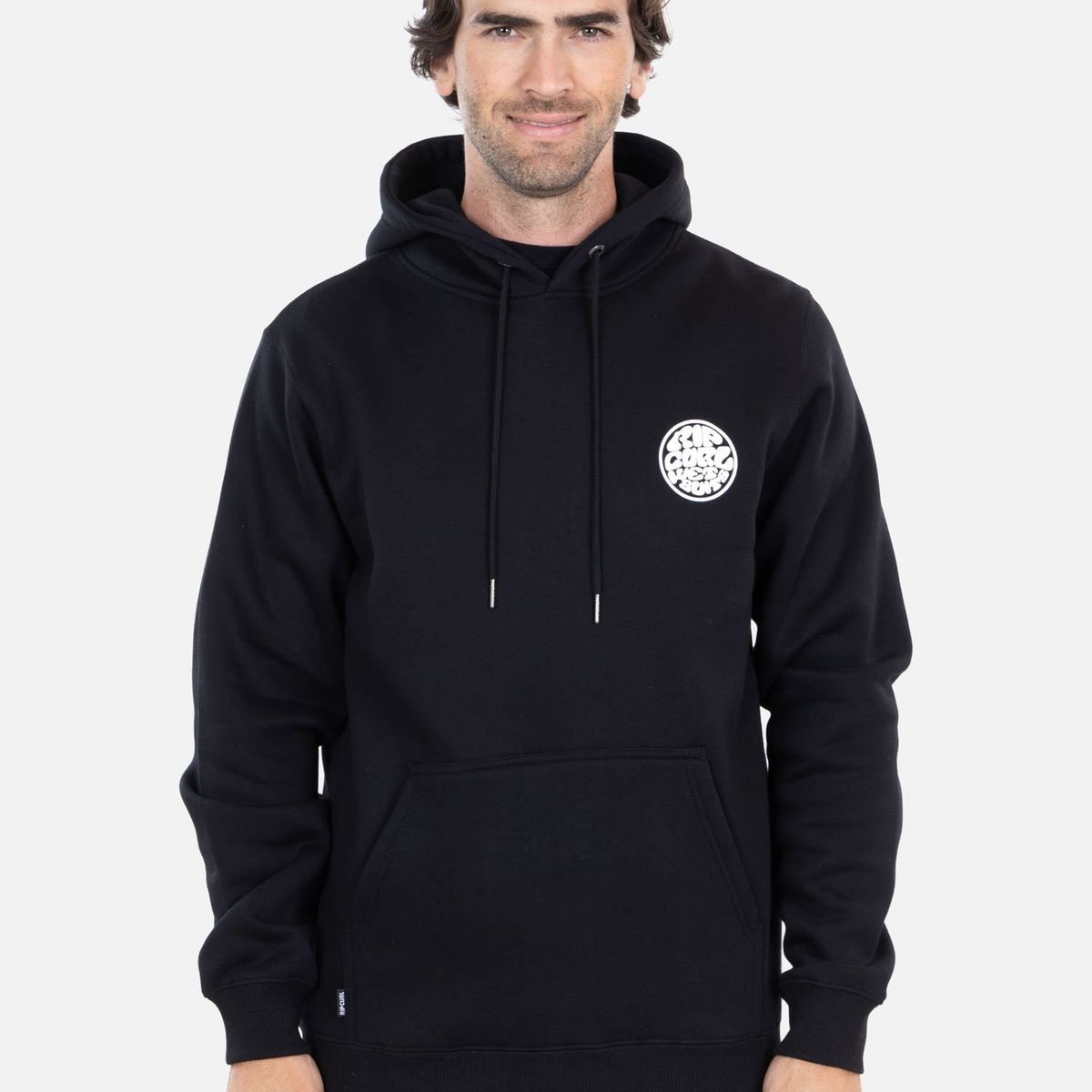 RIP CURL - Poleron Canguro Wetsuits Logo Negro Hombre Rip Curl - Negro