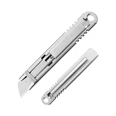 OLFA - Cuchillo de Seguridad Auto-Retráctil Acero Inox SK-12 -