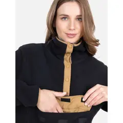 RIP CURL - Poleron Micropolar Stratos Negro Mujer - Negro