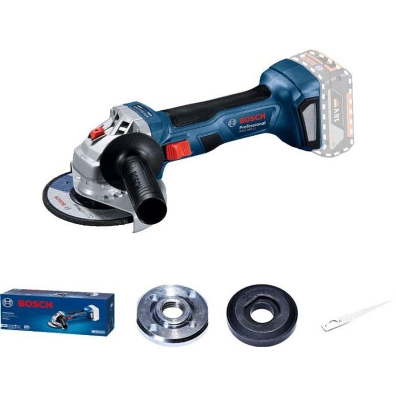 BOSCH - ESMERIL ANGULAR BOSCH GWS 180 LI INCLUYE 1 CARGADOR GAL 18V-20 + 2 BATERIAS 18V 40 AH Y MALETIN TRANSPORTADOR